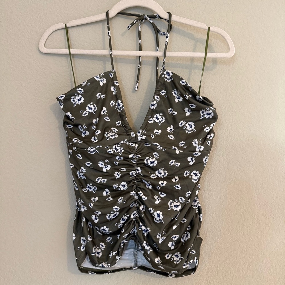 NWT! Anthropologie Porridge Malena Tie-Neck Ruched Tank Top Large